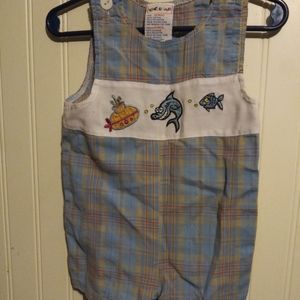 Plaid tank top romper